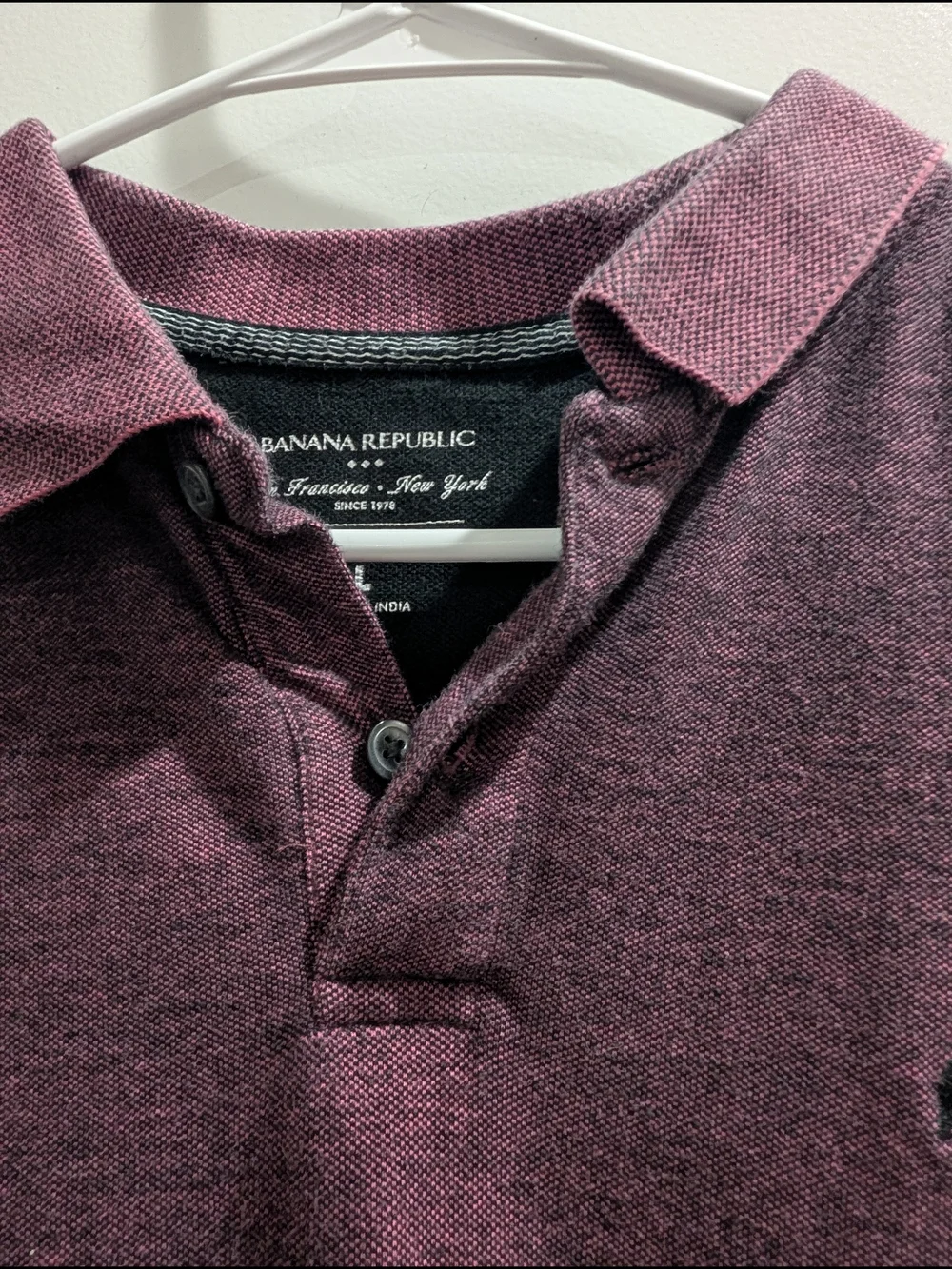 Banana Republic Men’s Burgundy Polo Shirt